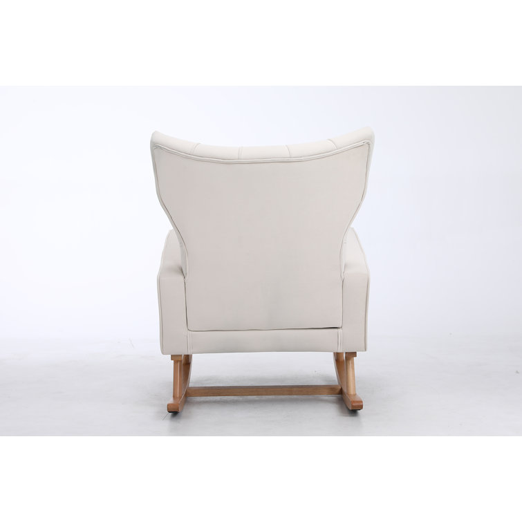 Tufted wingback rocking online chair